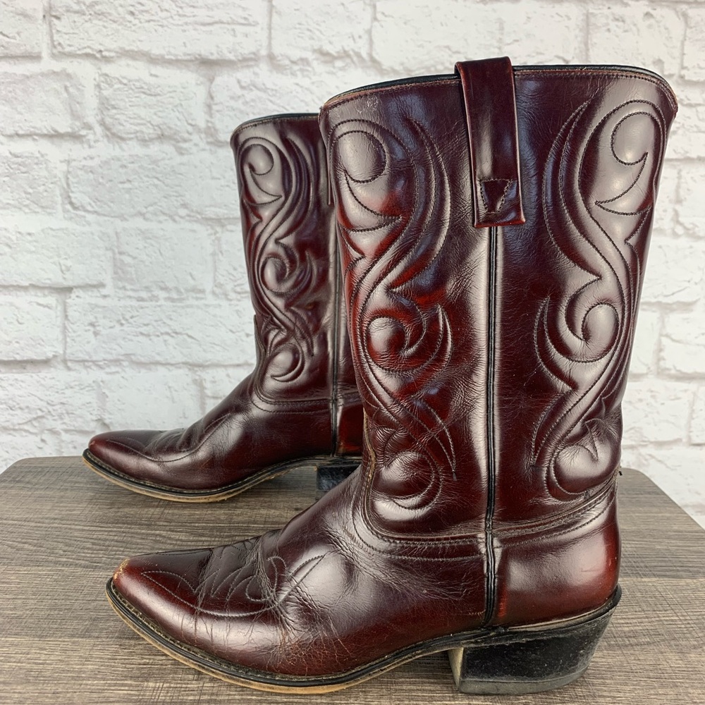 Vintage ACME Cowgirl Boots Leather Size 9.5
